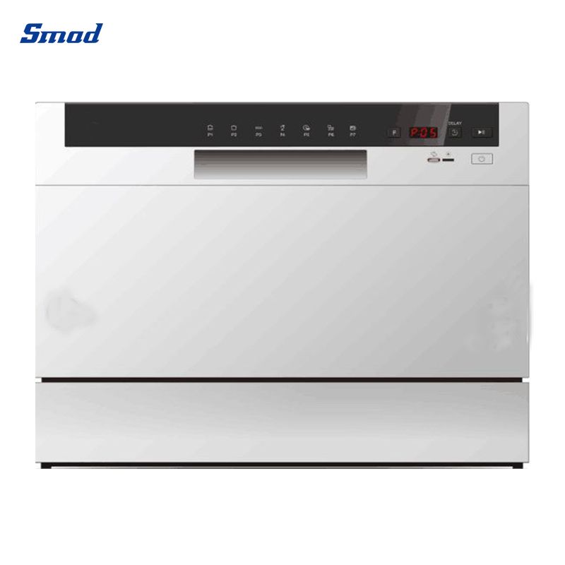 
Smad 6 Sets Compact Countertop Dishwasher Machine with Residual Drying