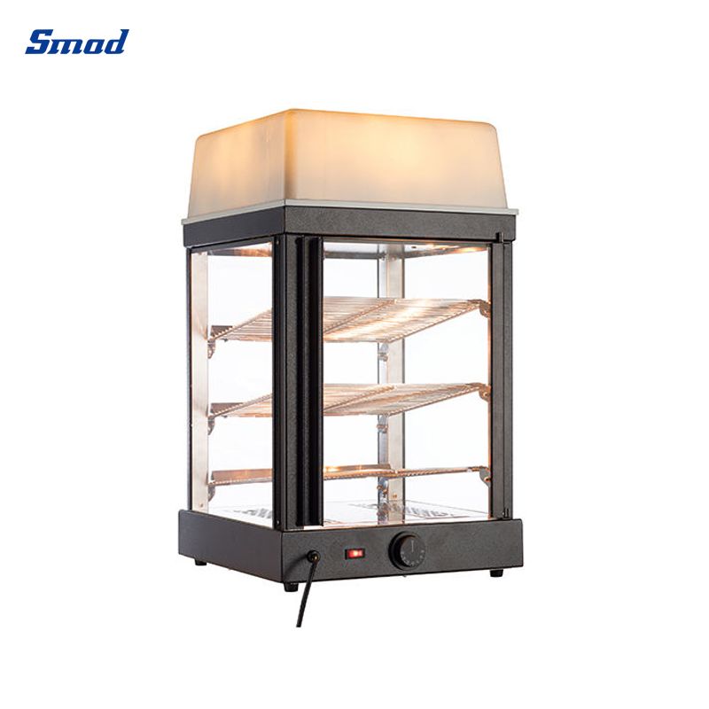 
Smad 59L Mini 4-Sided Glass Hot Food Display Warmer with light box