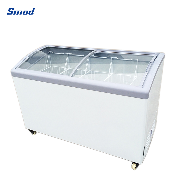 
Smad Glass Display Deep Chest Freezer with Integrated ABS cabinet frame