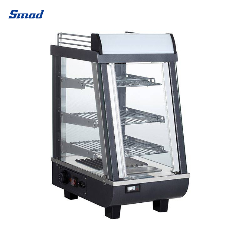 
Smad 76L Countertop Hot Food Display Showcase with LED illumination on top