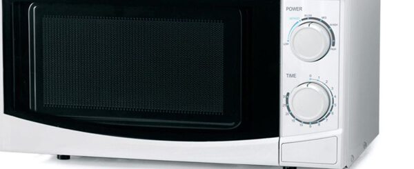 Smad 0.6 Cu. Ft. Small White Countertop Microwave with Mechanical control