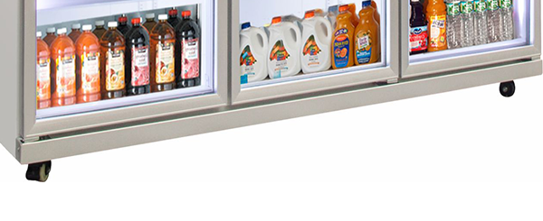 
Smad 3 Glass Door Top Mount Upright Display Fridge with Digital controller