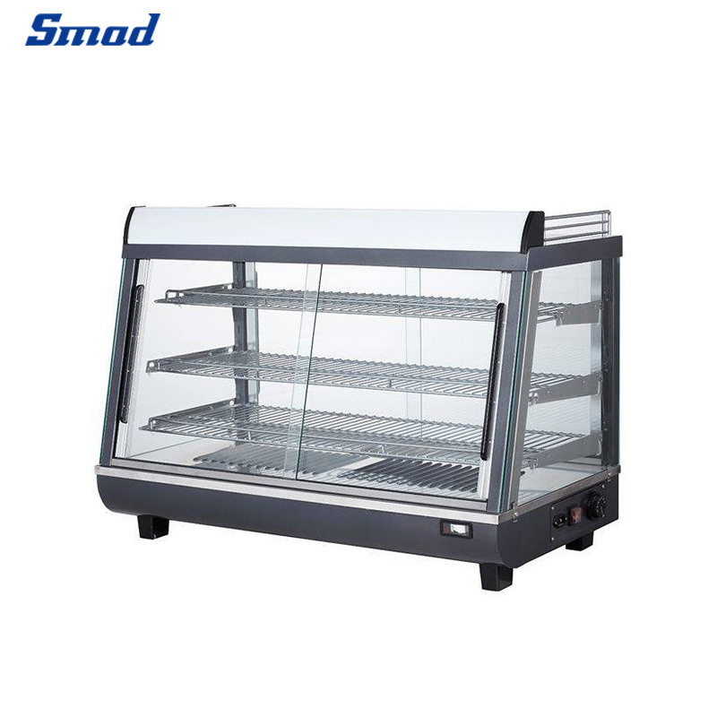 
Smad 136L/186L Countertop Hot Food Display Warmer with Adjustable chrome plated shelves