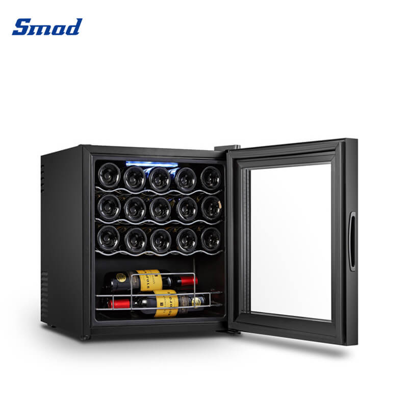 
Smad 19 Bottle Small Portable Wine Cooler Fridge with Soft interior LED lighting