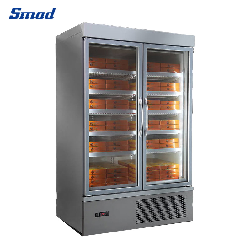 
Smad Glass Door Upright Ice Cream/Frozen Food Display Freezer with Removable refrigerated deck
