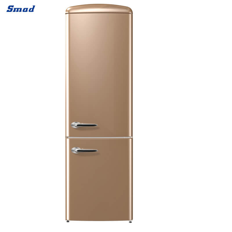 
Smad 265L Blue Retro Fridge with Slide-out glass shelves