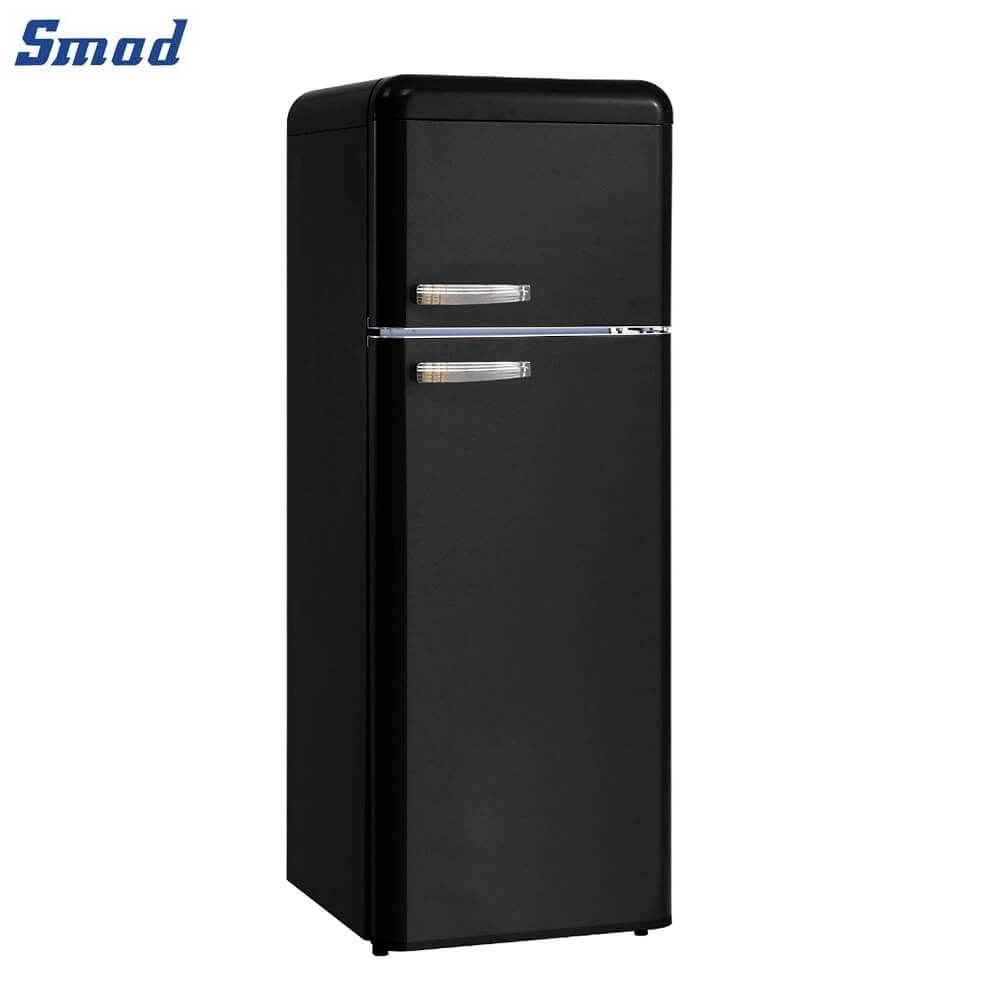 Smad 218/260L Black Retro Fridge with Electronic control