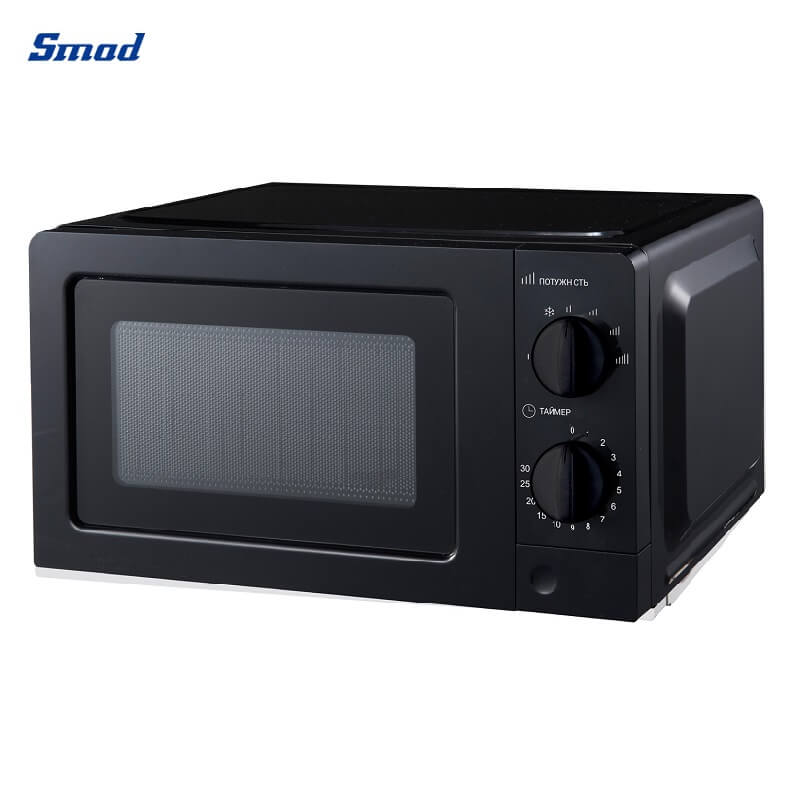 
Smad 20L Small Black / White Microwave with Removable glass turnable