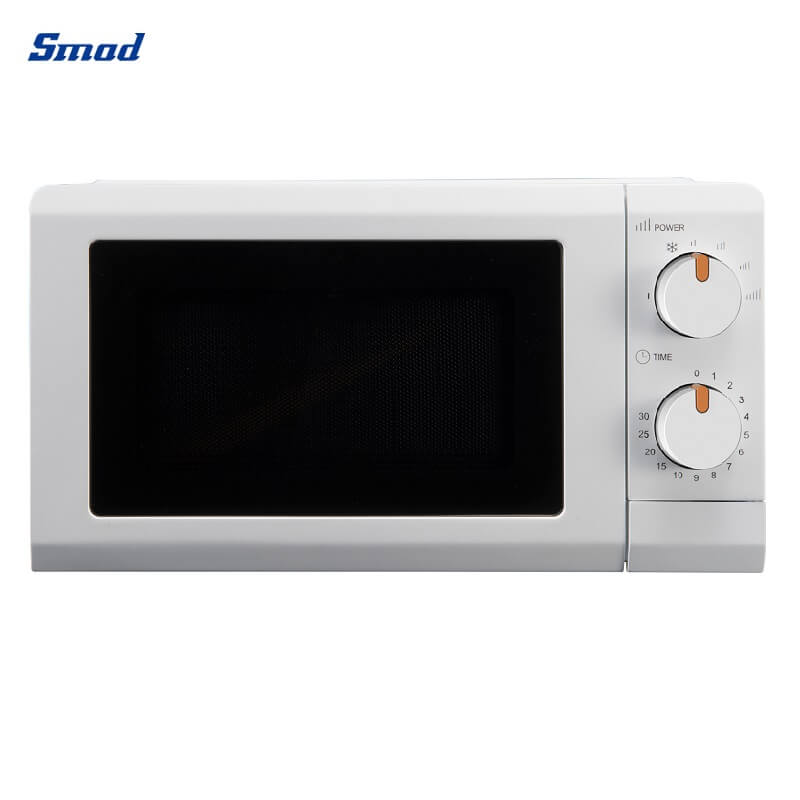 
Smad 20L Small Black / White Microwave with Removable glass turnable