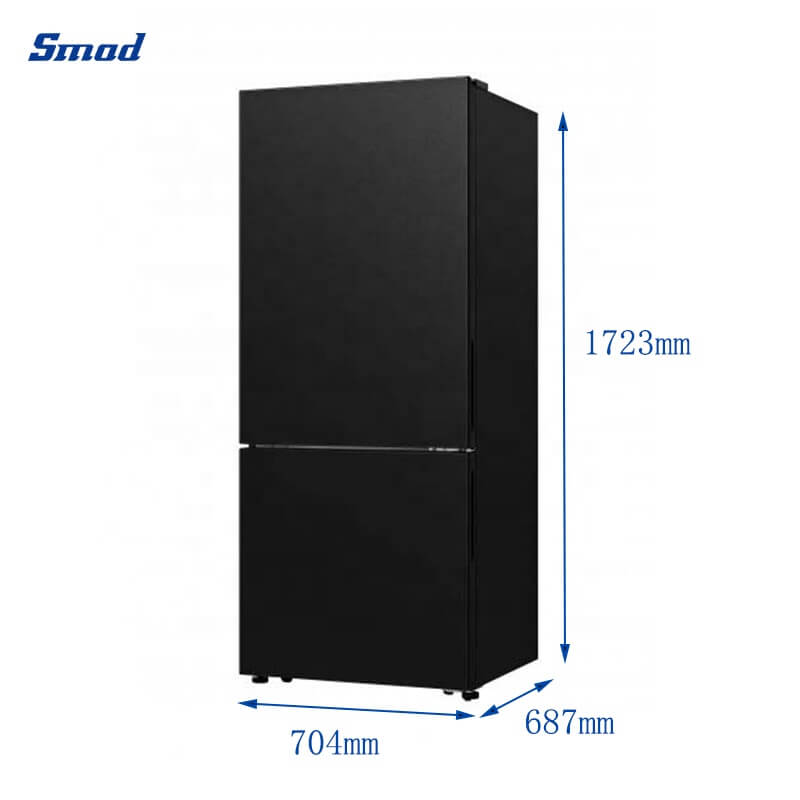 
Smad Black Bottom Freezer Fridge with Twist ice maker