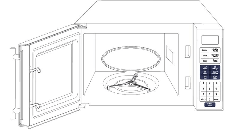 
Smad 1.1 Cu. Ft. Black Stainless Steel Countertop Microwave with Removable Glass Turntable