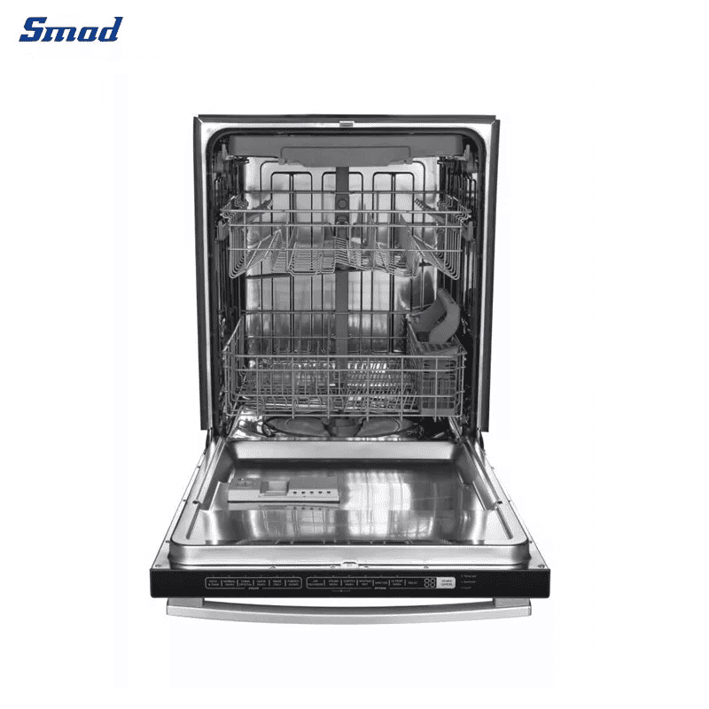 
Smad 24″ Front Control Semi Built-in Dishwasher with Removable Silverware Basket