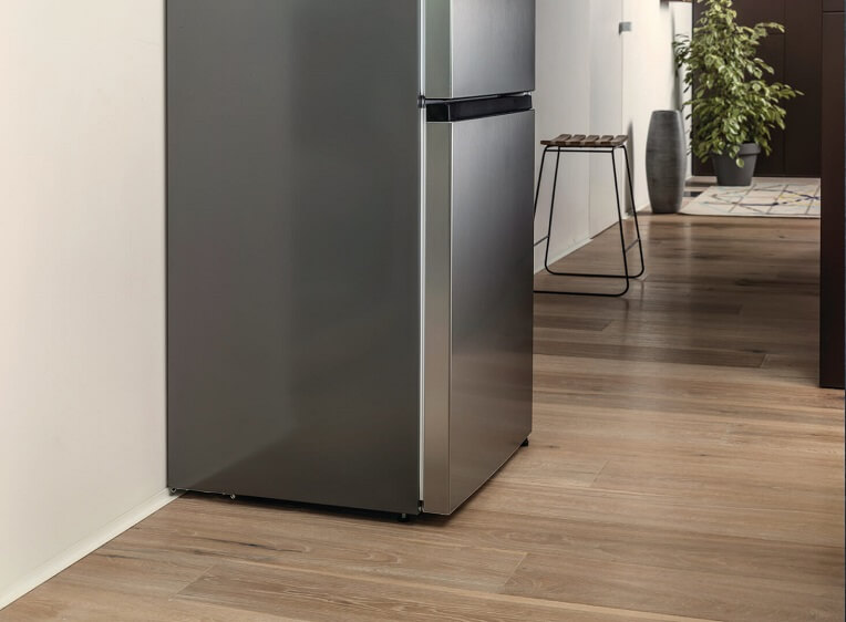 
Smad Bottom Freezer Double Door Fridge with Metal Back Wall