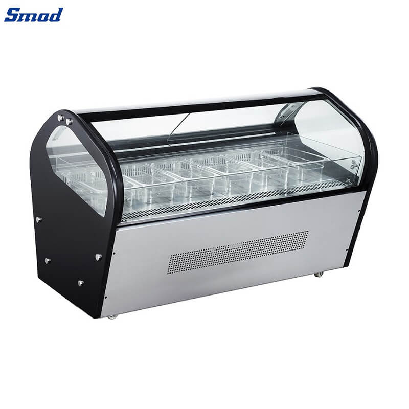 Smad Countertop Ice Cream Display Freezer with Pans