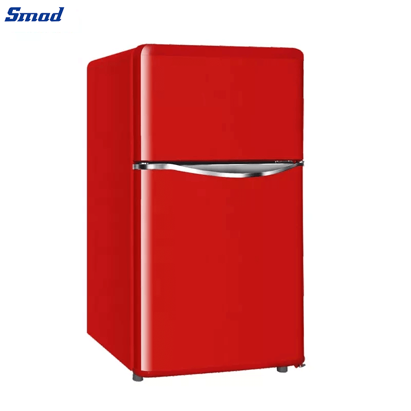 
Smad 88/138L Green Mini Retro Fridge Freezer with European door liner