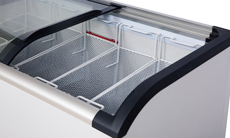 
Smad Glass Top Deep Chest Freezer with interior LED illumination