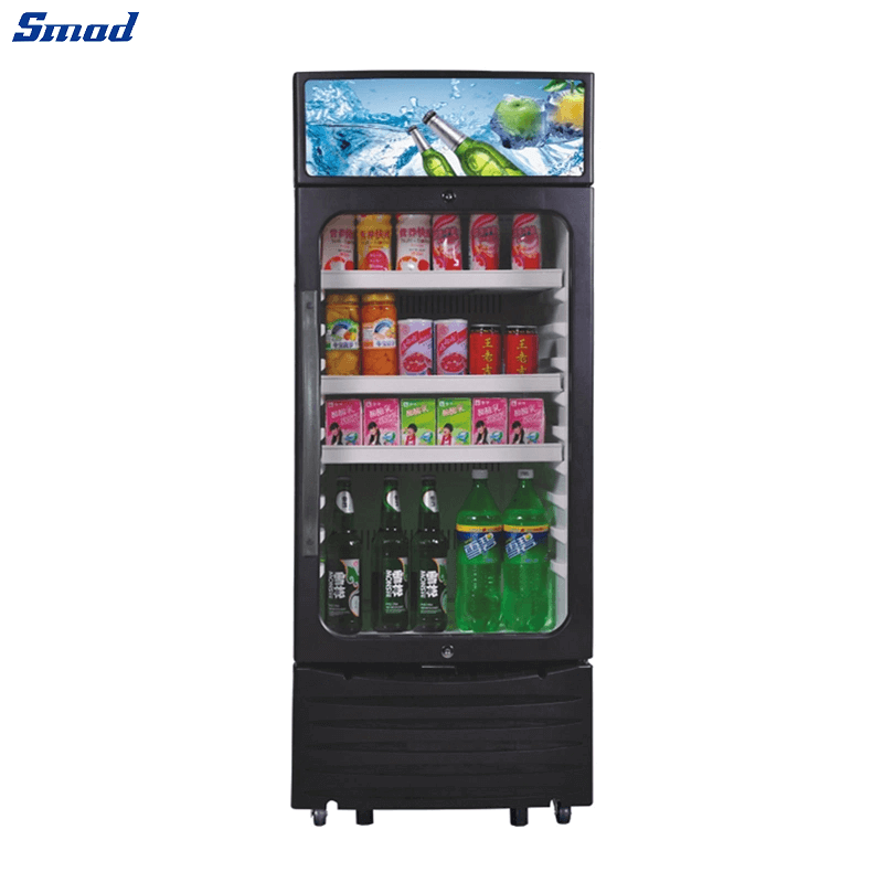 
Smad Drinks Cooler Display Fridge with Big top lamp