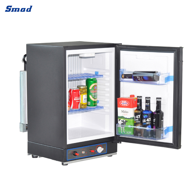 
Smad 40L Black Countertop Gas Fridge for Camper with Bottom Mounted Control